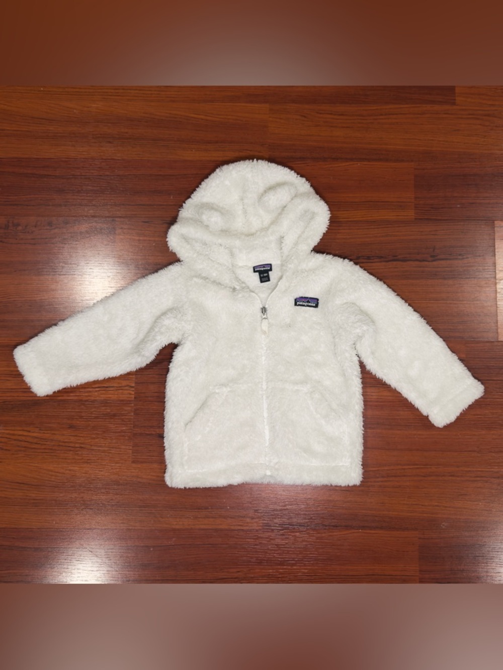 Patagonia Baby Furry Friends Fleece Hoody 12-18M White